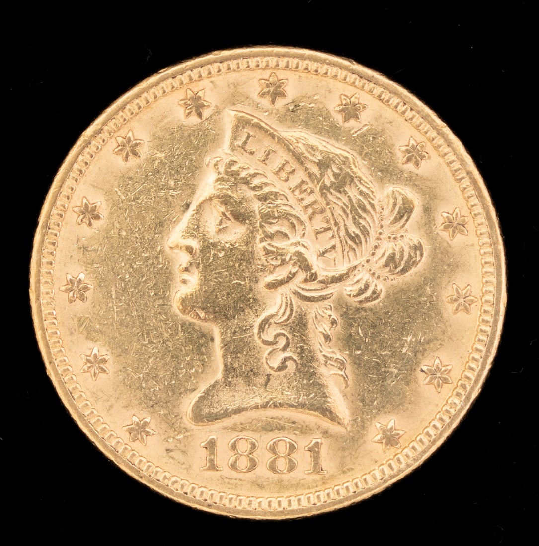 1881 US $10 Liberty Eagle Gold Coin (1 of 2)