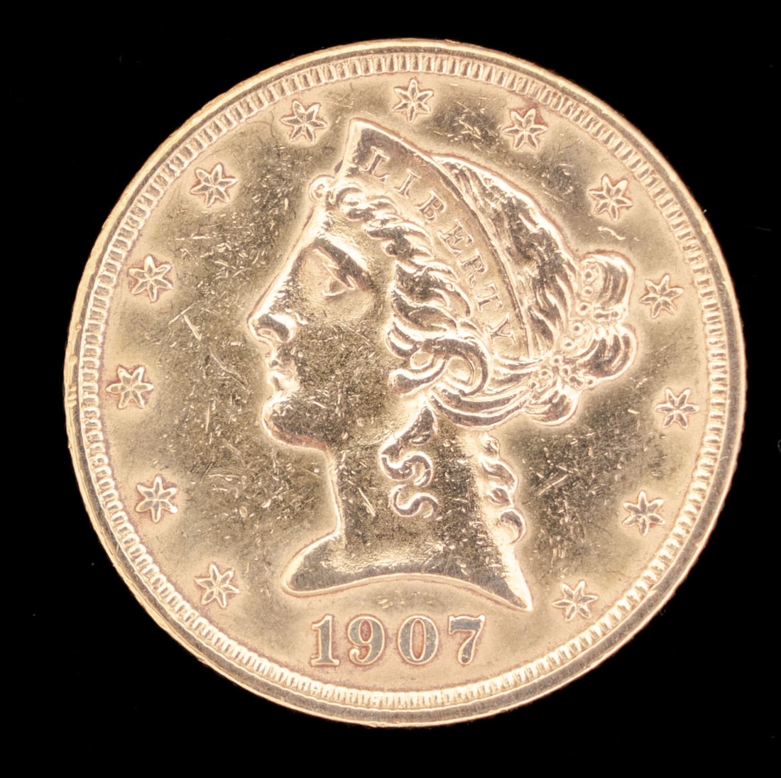 1907 D US $5.00 Liberty Gold Coin (1 of 2)