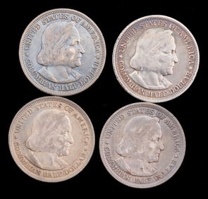 Four 1893 Columbus Exposition Half Dollars