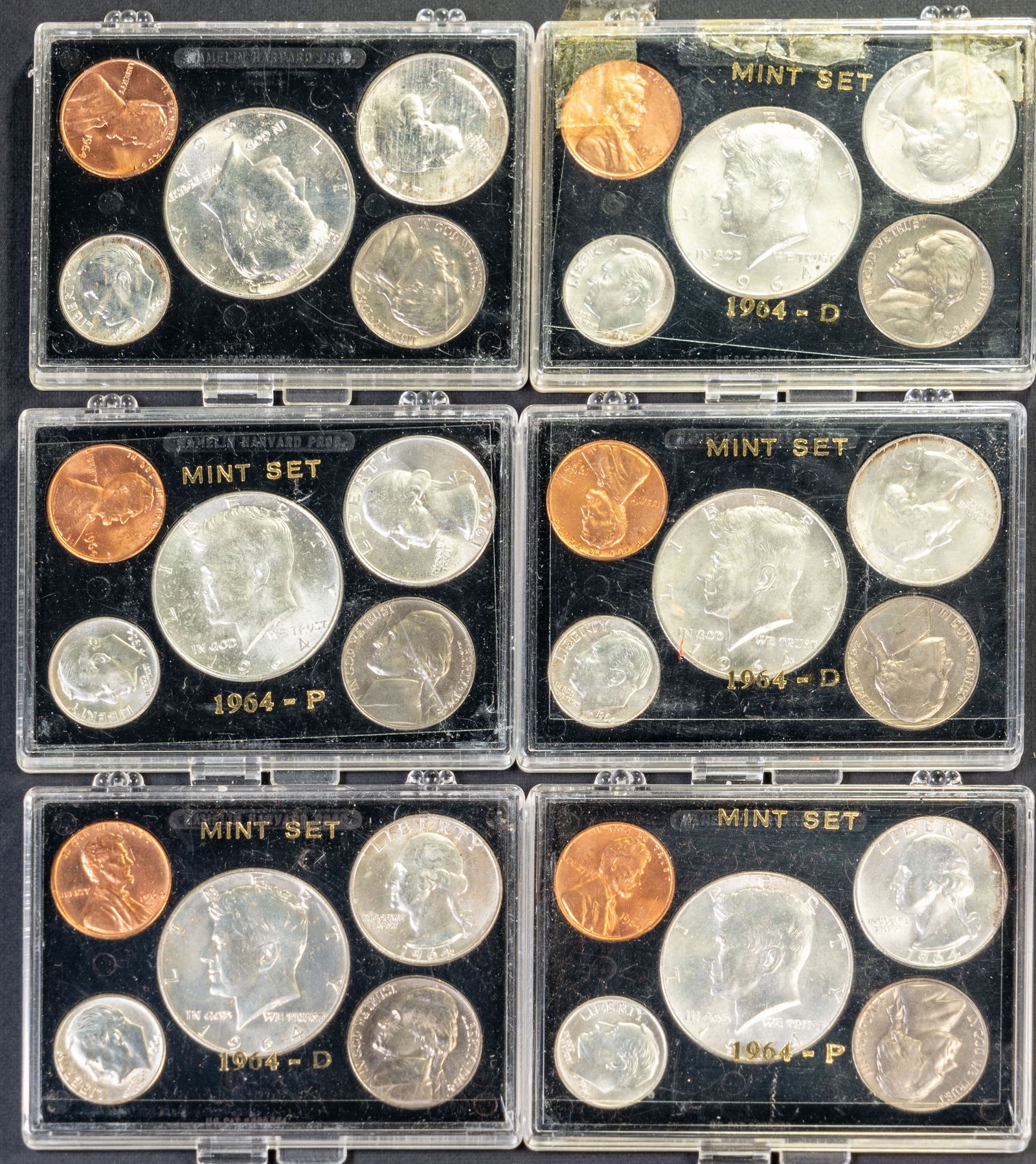 Three 1964 Mint Sets P & D (1 of 3)