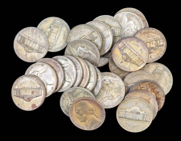 Thirty Three War Nickels 35% Silver