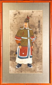 Painting on Textile of Korean General Kwon Yool
