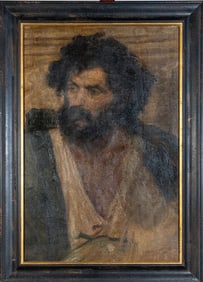 Early 19th C. Oil painting of Bearded Man (St. John)
