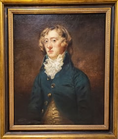 Late 18th C. Oil on Canvas Portrait of Lord Twysden . School Joshua Reynolds