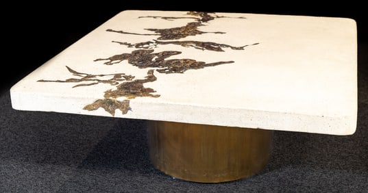 Silas Seandel Bronze & Compressed Stone "Terra" Coffee Table