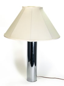 Robert Sonneman Cylindrical Chrome Table Lamp
