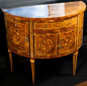 Louis XVI style Marquetry Inlaid Cabinet