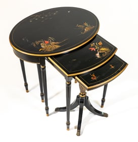 Chinoiserie Triple Nesting Side Tables by Imperial