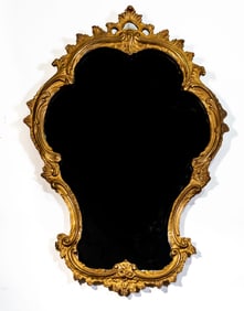 Vintage Italian Carved Gilt Wood Mirror