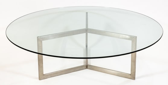 Mid Century Modern Glass top Coffee Table