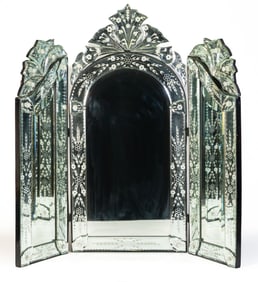 Venitian-Style Tri-Fold Vanity Mirror