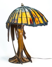 Peter Behrens Art Nouveau "Flying Lady" lamp