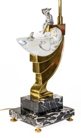 Stiffel and Baccarat Table Lamp