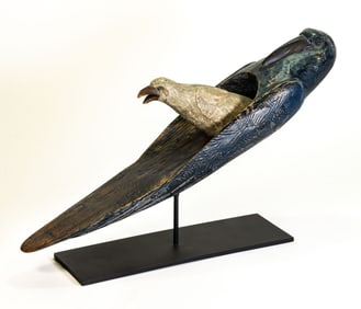 Hib Sabin (American, 1935-) “Raven Dreaming of Creation" Sculpture