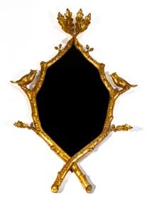 Carvers Guild Gilt Bird and Branch Mirror