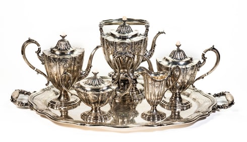 Gorham Sterling Silver 7 Piece Coffee & Tea Service 291 Troy