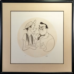 Al Hirschfield (NY, 1903-2003), "HONEYMOONERS" LITHOGRAPH PP 11/11