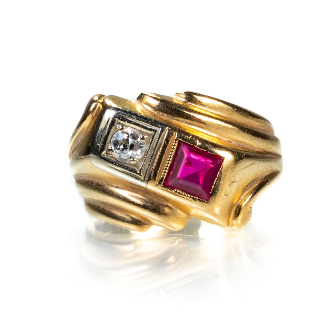 14k Ruby and Diamond Ring (1 of 5)