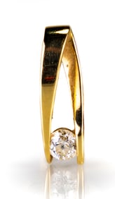 14k Diamond Slide Pendant