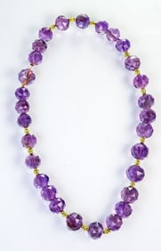 Amethyst Bead Necklace