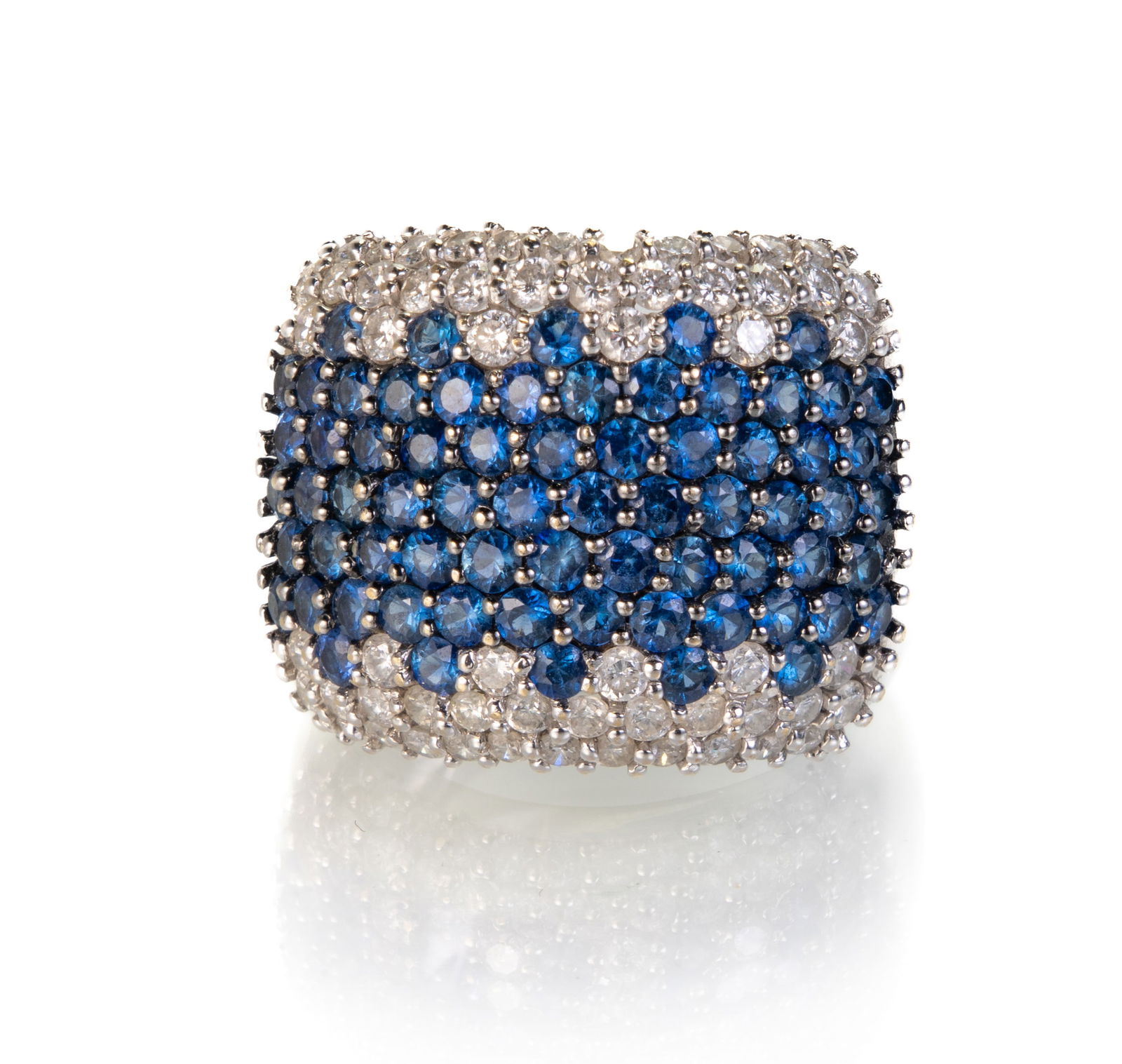 14k White Gold Diamond Sapphire Ring (1 of 5)