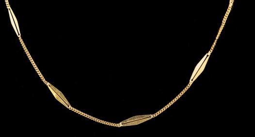 18k Gold Razor Chain