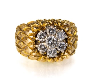 14k Yellow Gold Diamond Ring