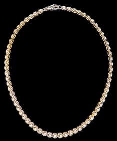 14k White Gold Diamond Necklace