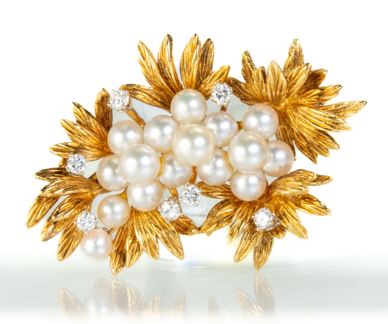 18k Pearl and Diamond Brooch (1 of 3)