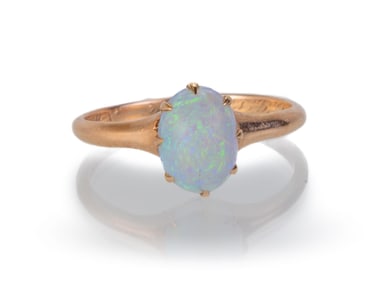 14k Yellow Gold Opal Ring