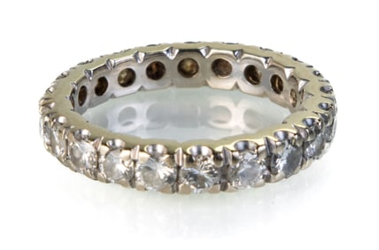 14k White Gold Diamond Eternity Band