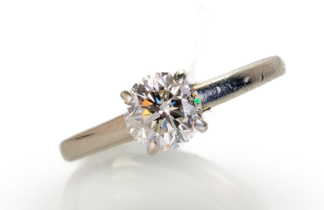 Platinum Diamond Solitaire Engagement Ring (1 of 3)