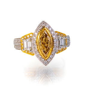 18k Yellow Diamond Ring