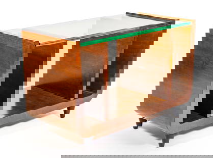 Italian Occassional Table in the manner of Gio Ponti: An Italian Occassional table with removable 3/4 inch thick glass top. In the manner of Gio Ponti. Please note: All property is sold "AS IS" and any statement, whether oral or written, is given as a
