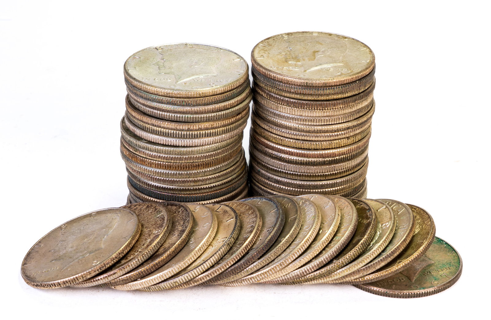 Fifty-Five (55) Kennedy Half Dollars 40% Silver $27.50 FV (1 of 3)