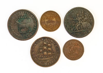 Five (5) US Copper Tokens