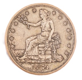 1874 S US Trade Dollar