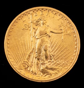 US 1911 S St Gaudens $20 Gold Coin One Ounce Gold
