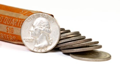 Two Hundred (200) Washington 90% Silver Quarters $50 FV