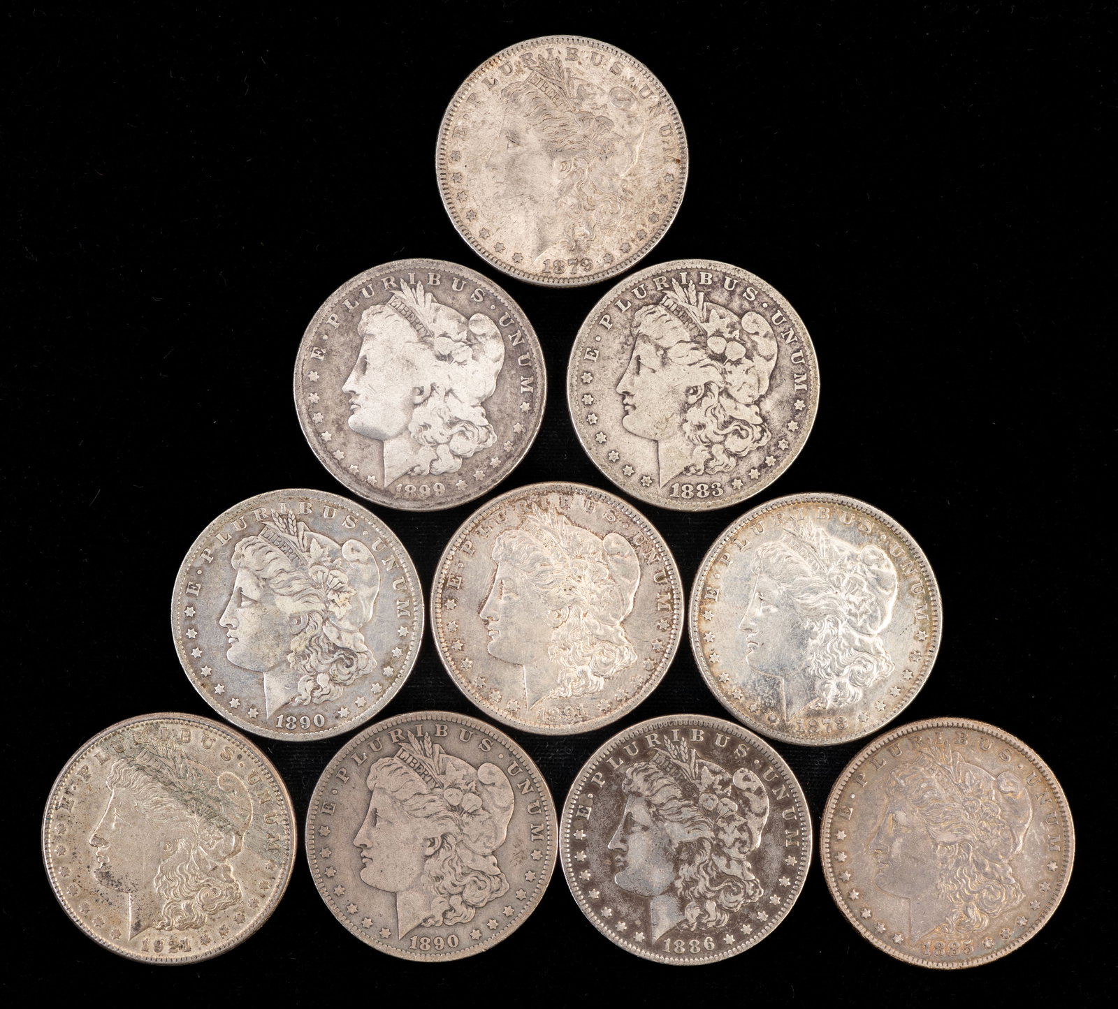 Ten (10) Morgan Silver Dollars (1 of 2)