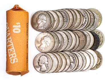 Eighty (80) Washington Silver Quarters $20 FV