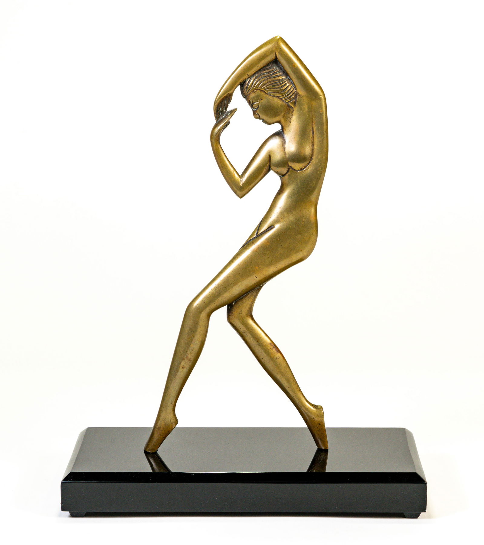 Attributed to Emory Seidel (American, 1881-1954) Bronze, Nude Dancer