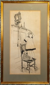 Corwin Knapp Linson (American, 1864-1934) Pen & Ink on Paper