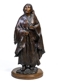Glenna Goodacre (American, 1939-2020) Shoshone Mother and Child Patinated Bronze