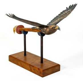 Hib Sabin (American, b. 1935) Juniper wood Eagle Ritual Stick