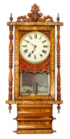 A 19th C Tunbridge Marquetry Wall Clock