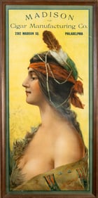 Madison Cigar Co. Advertising Poster Native American