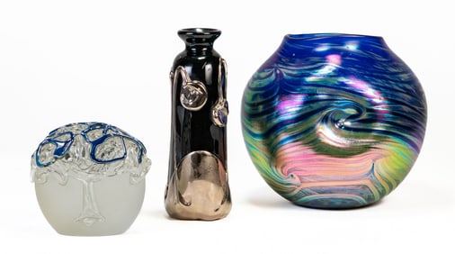 Three Pieces of Art Glass