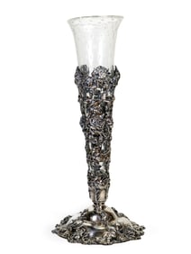 Gorham Sterling Silver Vase with Glass Insert