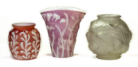Three (3) Czech & Phoenix Art Glass Works